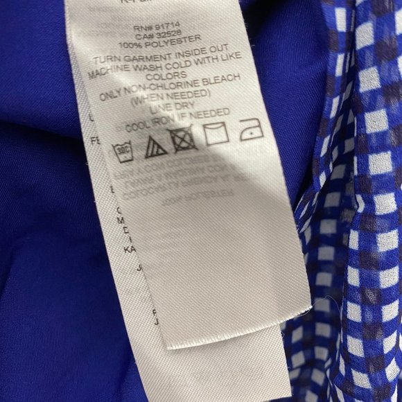 Armani Exchange Window Pane Blue Skirt NWT S - Picture 3 of 4